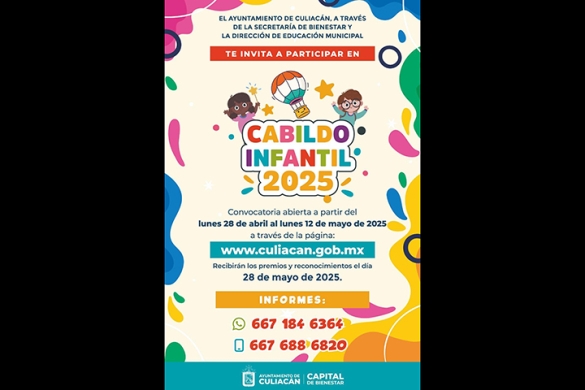 Invita Ayuntamiento de Culiacán a participar en el Cabildo Infantil 2025
